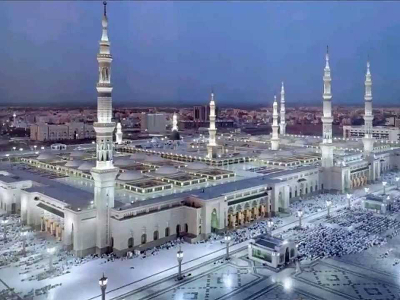 صورة فضائية للحرم النبوي من "خليفة سات"